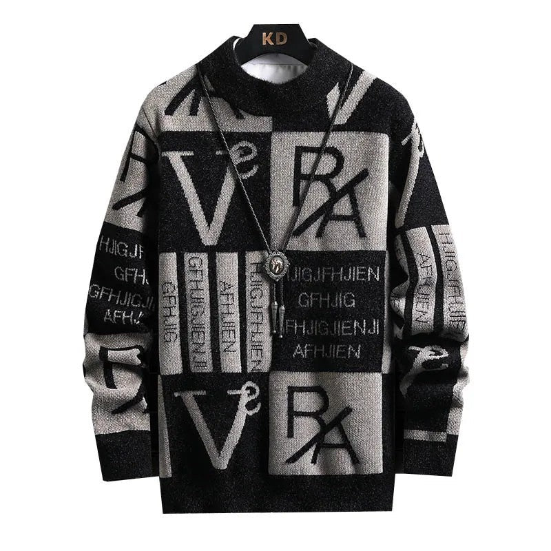 Arvian Graphic Jacquard Knit Sweater