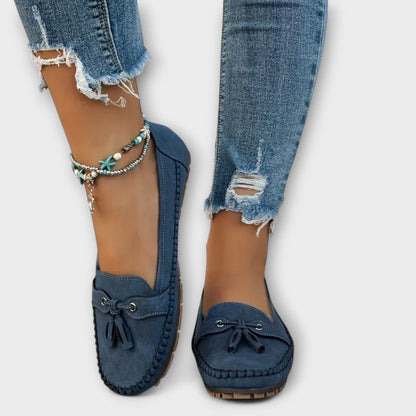 Luvina Relaxed Tassel Moccasin Loafers