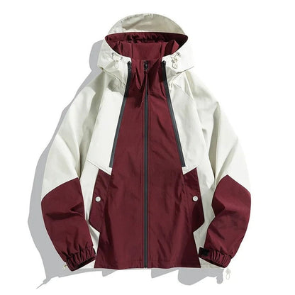 Arvion Colorblock Hooded Windbreaker Jacket