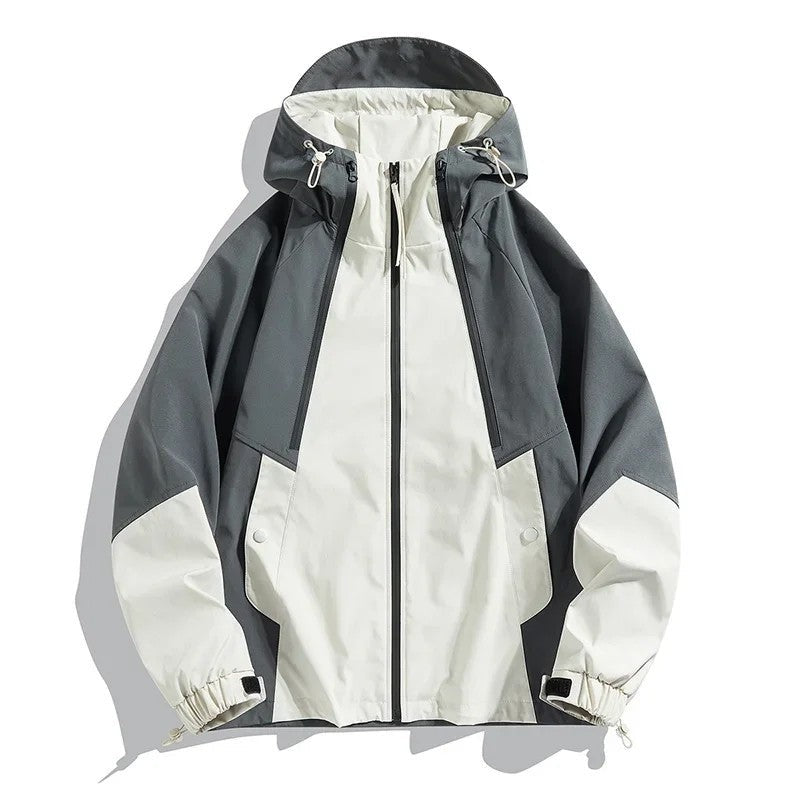 Arvion Colorblock Hooded Windbreaker Jacket