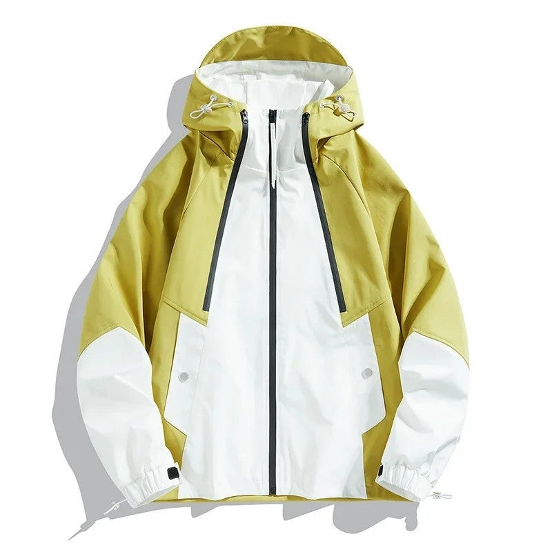 Arvion Colorblock Hooded Windbreaker Jacket