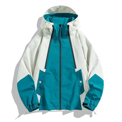 Arvion Colorblock Hooded Windbreaker Jacket