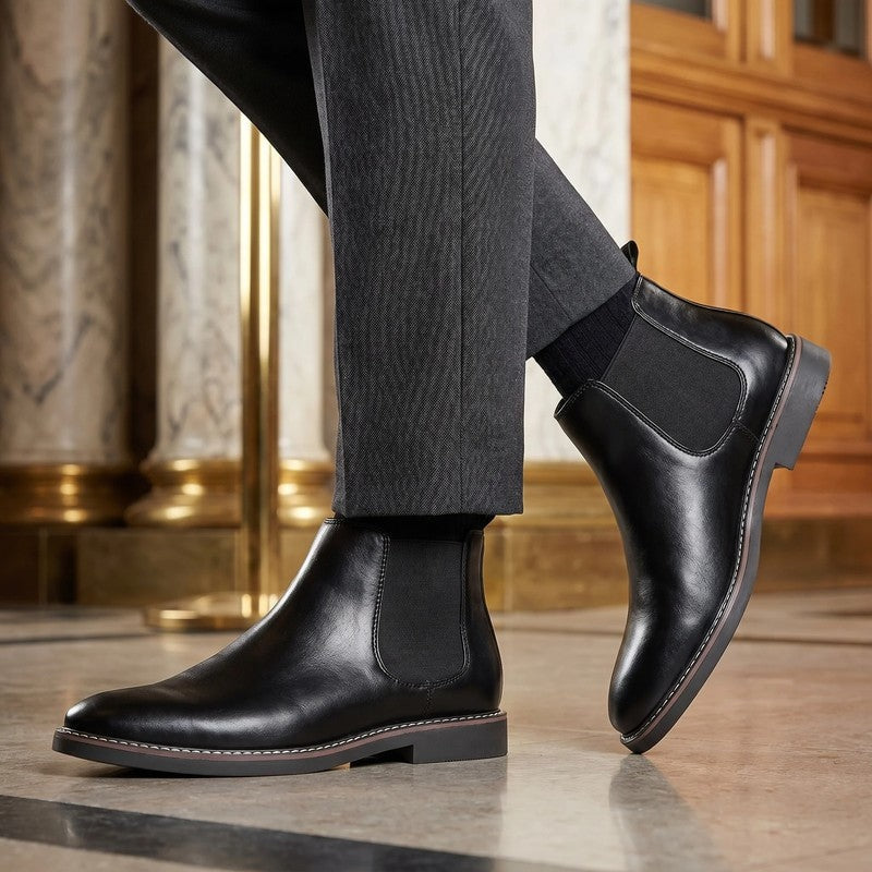 Arvion Sleek Elastic Chelsea Boots