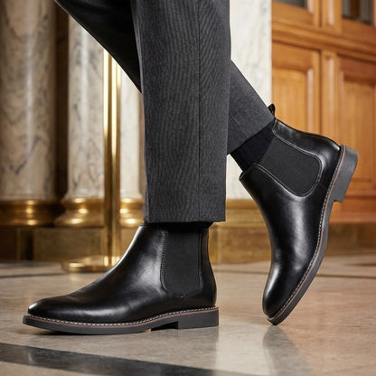 Arvion Sleek Elastic Chelsea Boots