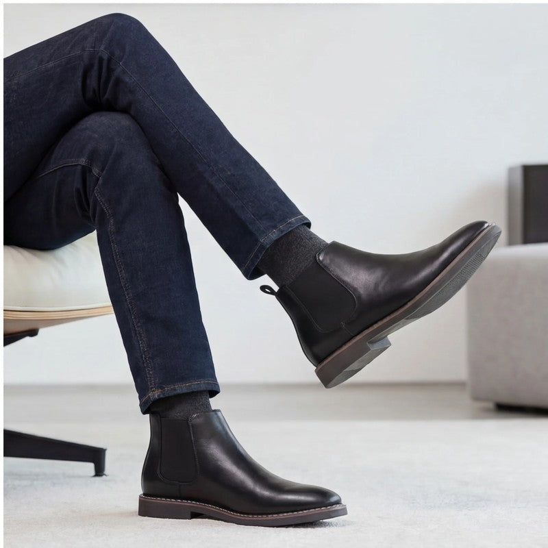Arvion Sleek Elastic Chelsea Boots