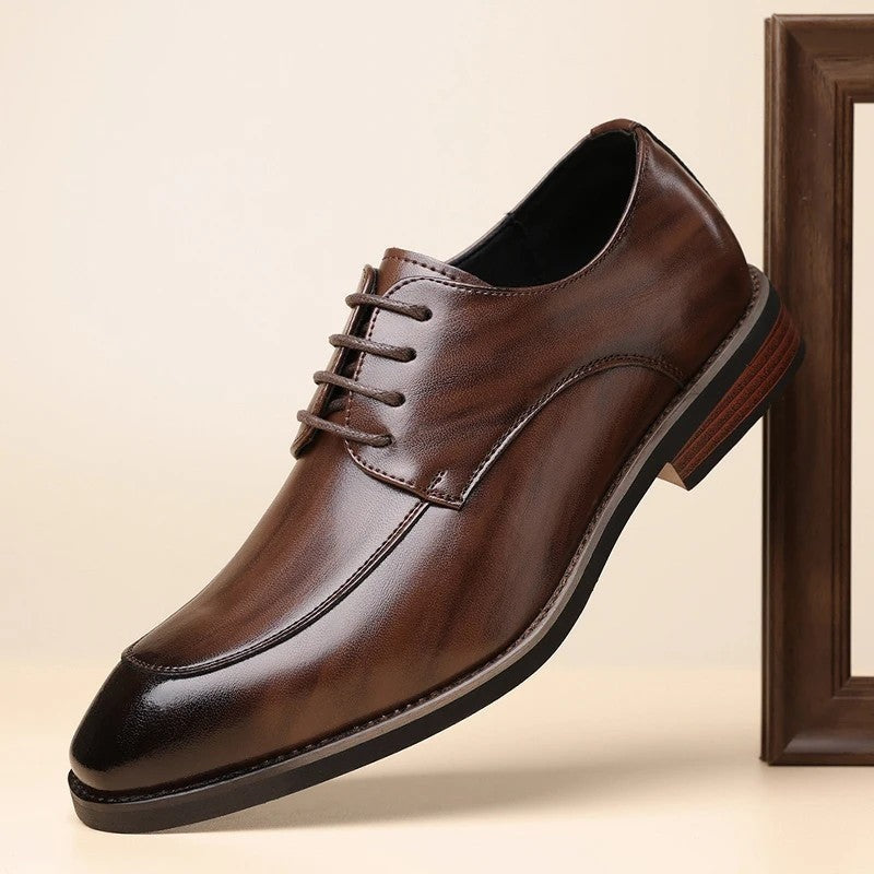 Calviro Polished Lace-Up Dress Shoes