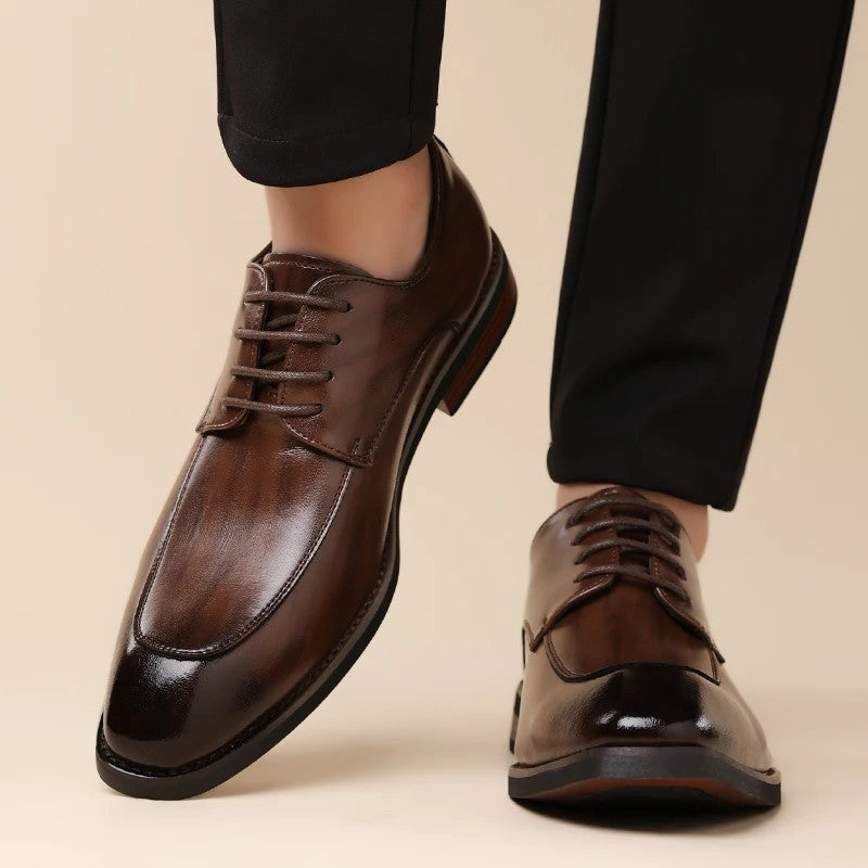 Calviro Polished Lace-Up Dress Shoes