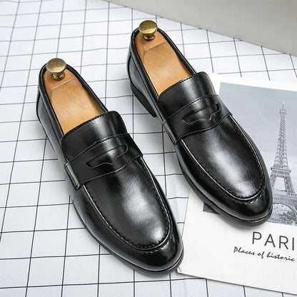 Duvall Polished Penny Strap Loafers
