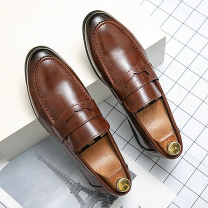 Duvall Polished Penny Strap Loafers