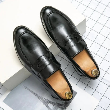 Duvall Polished Penny Strap Loafers