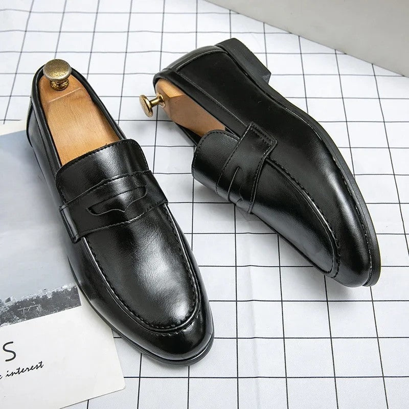 Duvall Polished Penny Strap Loafers
