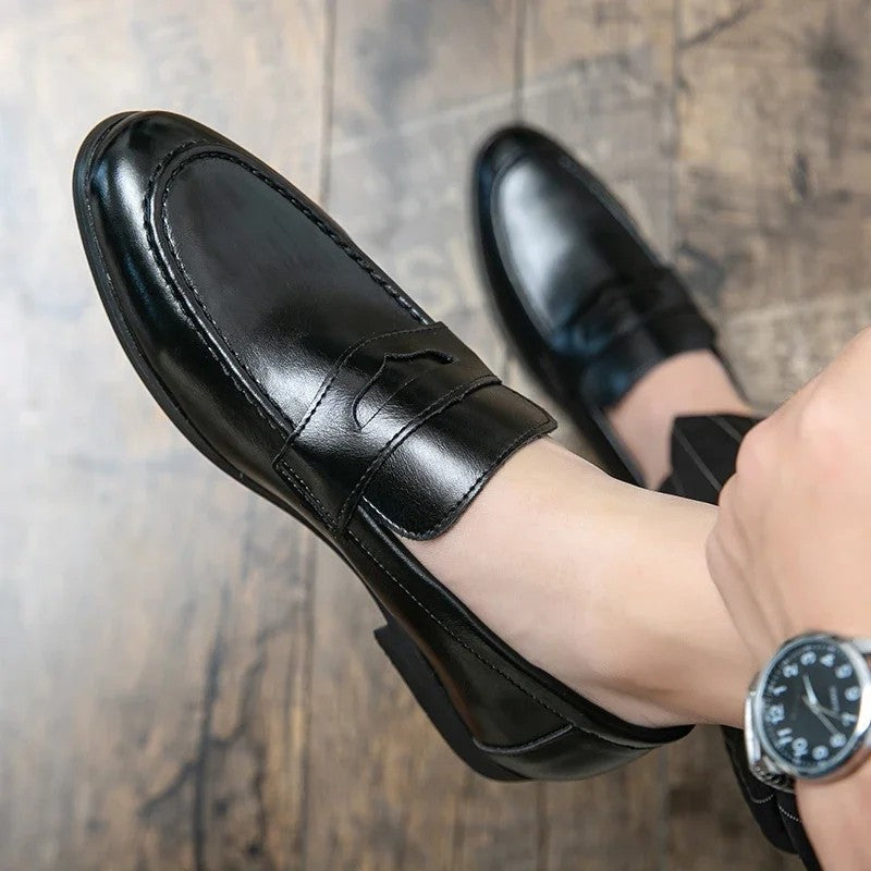 Duvall Polished Penny Strap Loafers