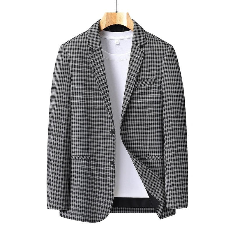 Elviro Check Pattern Relaxed Blazer