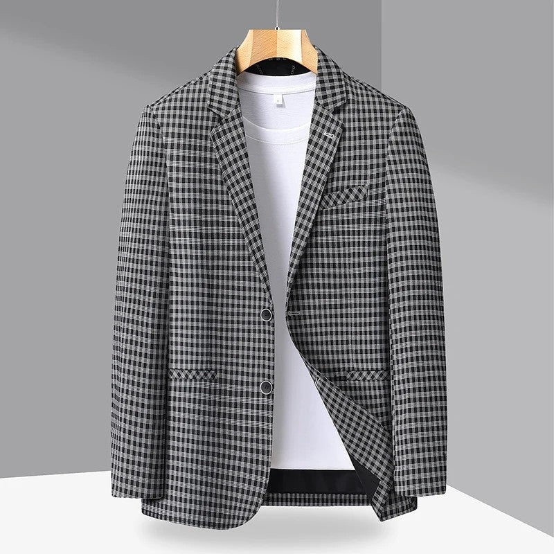 Elviro Check Pattern Relaxed Blazer
