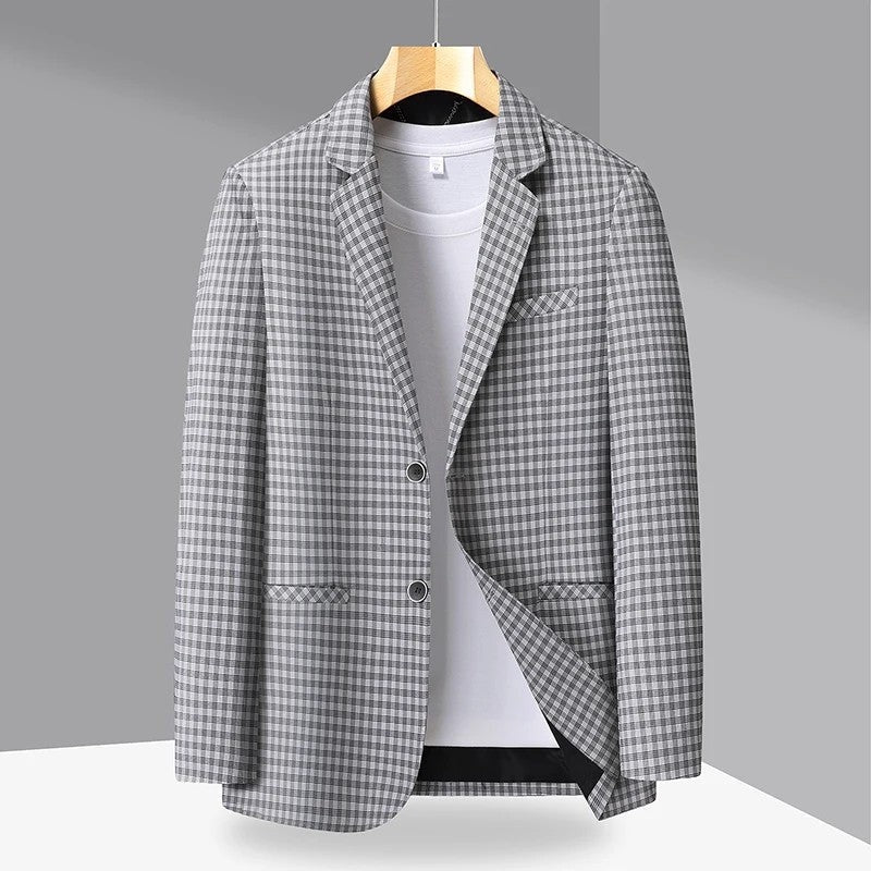 Elviro Check Pattern Relaxed Blazer