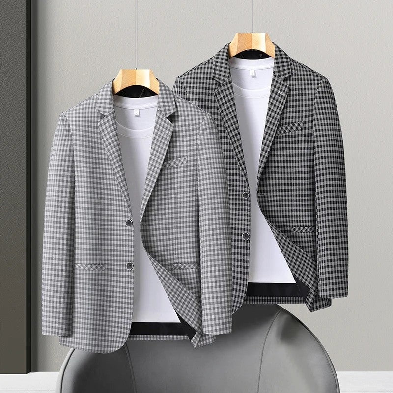 Elviro Check Pattern Relaxed Blazer