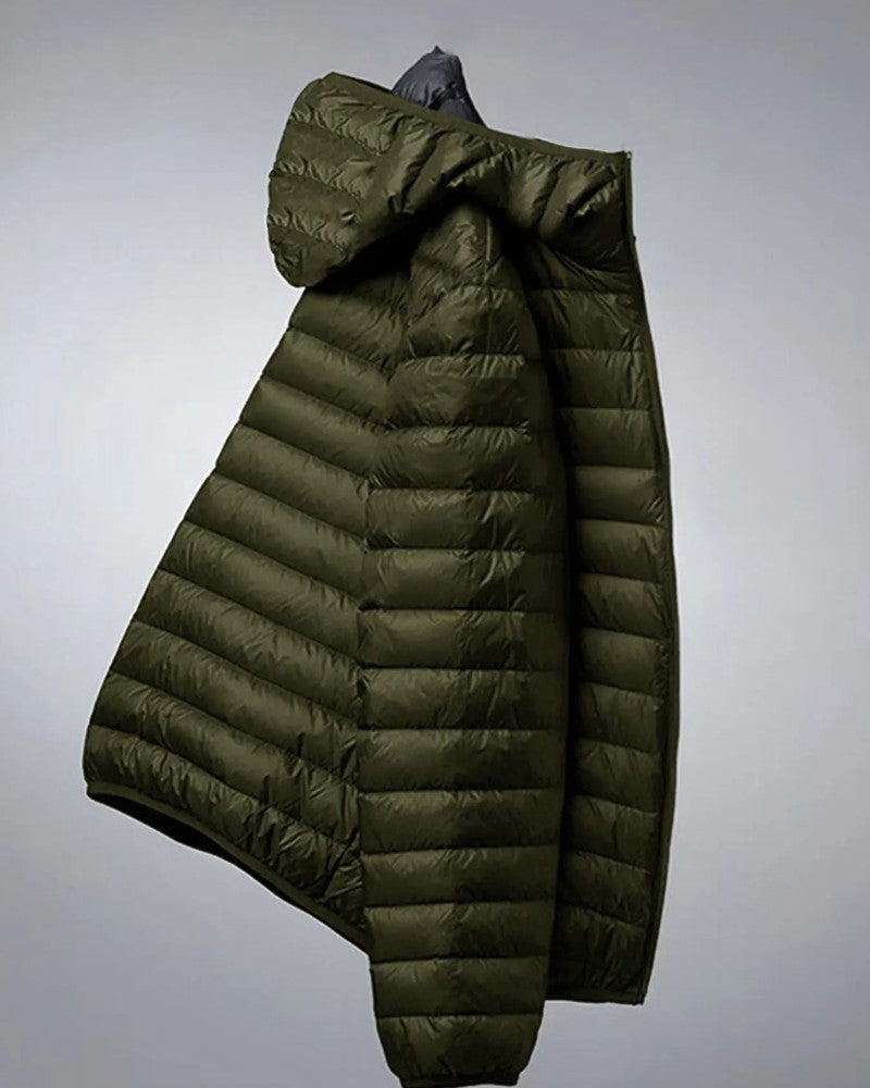 Enzio Lightweight Hooded Puffer Jacket
