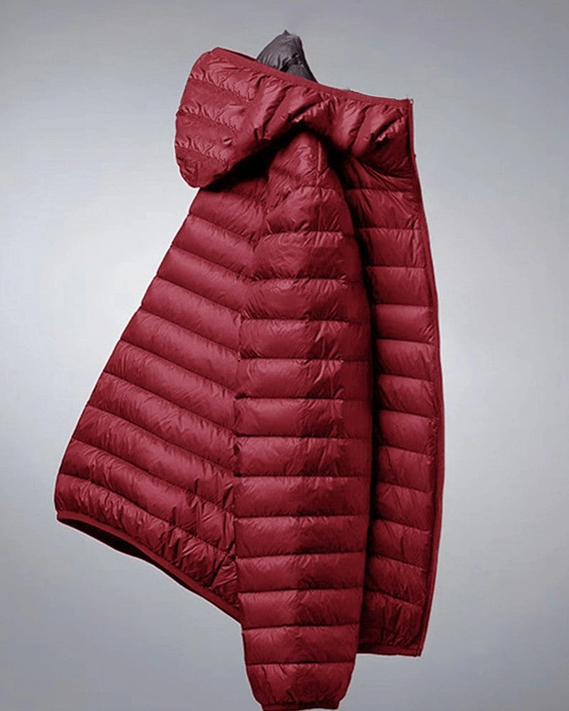 Enzio Lightweight Hooded Puffer Jacket