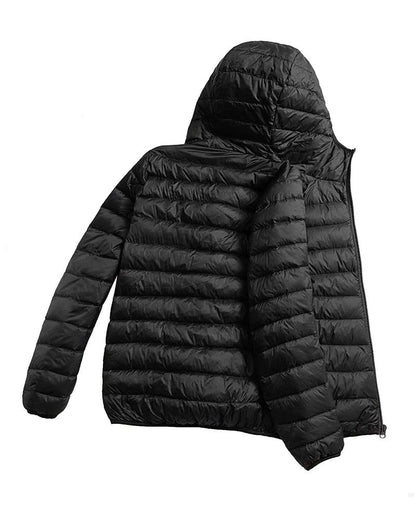 Enzio Lightweight Hooded Puffer Jacket