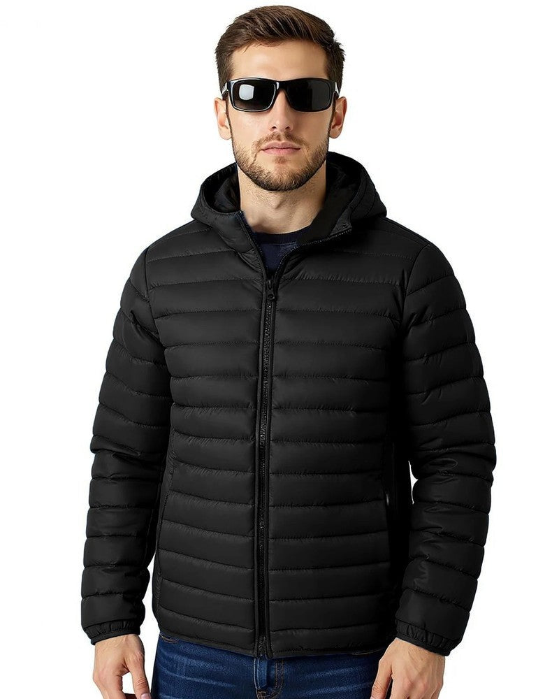 Enzio Lightweight Hooded Puffer Jacket