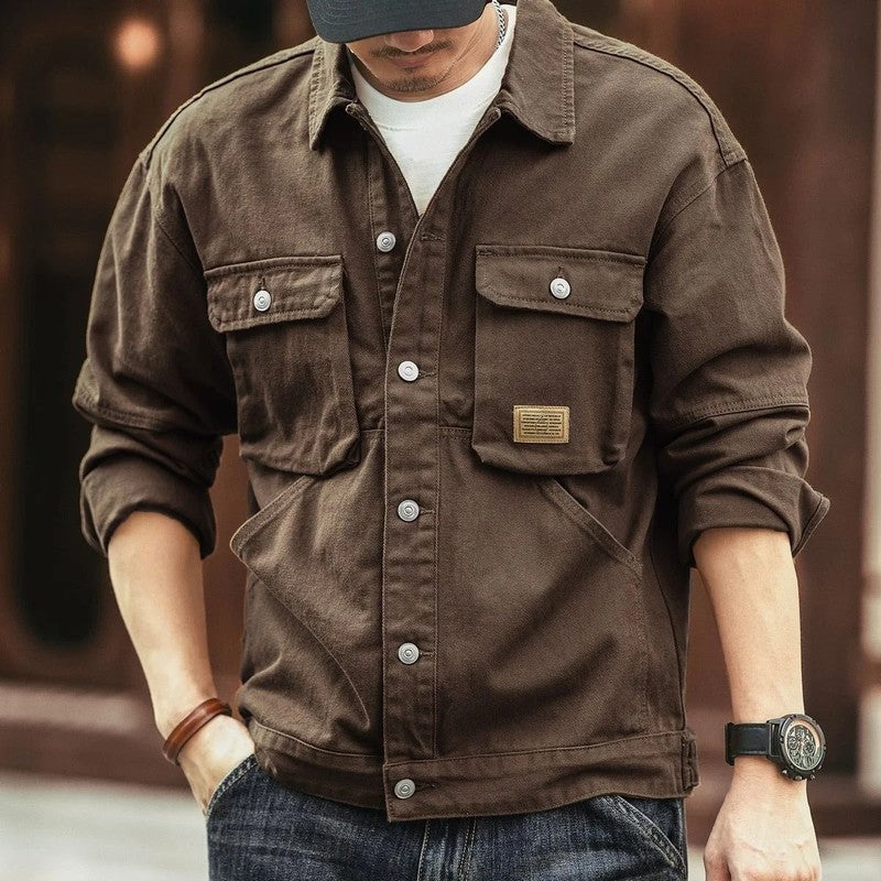 Plus Size Grimald Utility Cotton Field Jacket