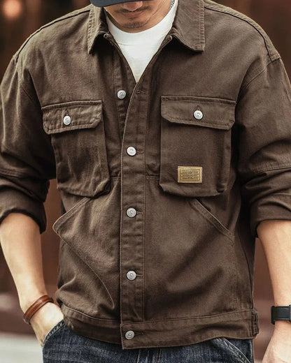 Plus Size Grimald Utility Cotton Field Jacket
