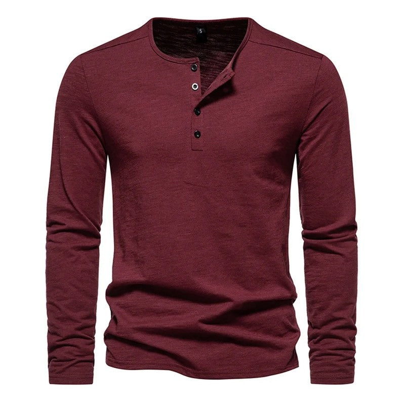 Lazari Relaxed Knit Henley Shirt