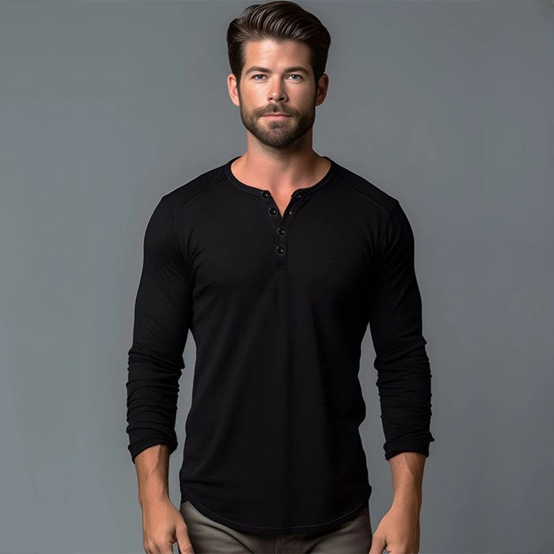 Lazari Relaxed Knit Henley Shirt