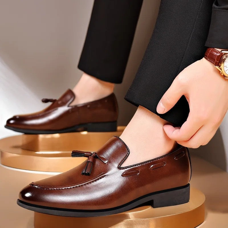 Lazaro Polished Tassel Dress Loafers