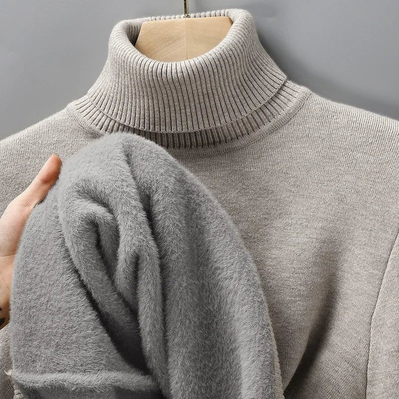 Lazaro Ribbed Knit Turtleneck Sweater