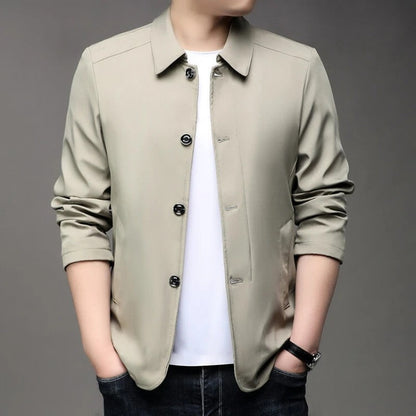 Lazone Relaxed Stretch Button-Up Jacket