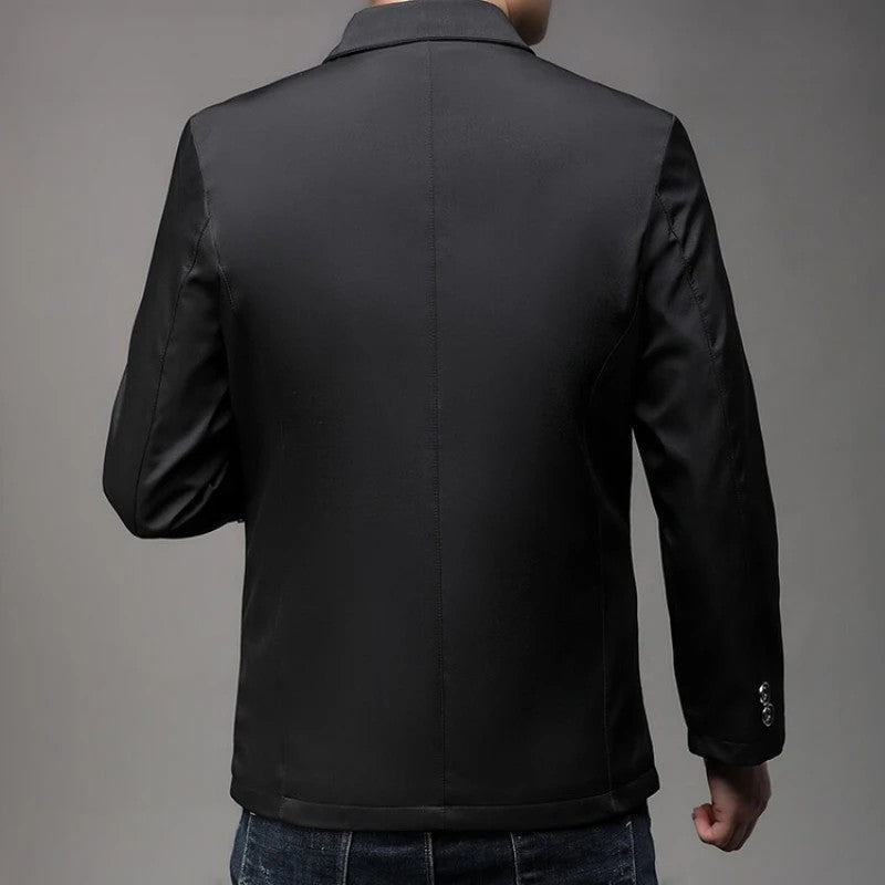 Lazone Relaxed Stretch Button-Up Jacket