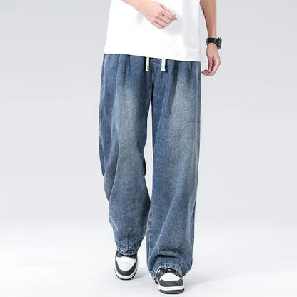 Liroux Relaxed Pleated Wide-Leg Jeans