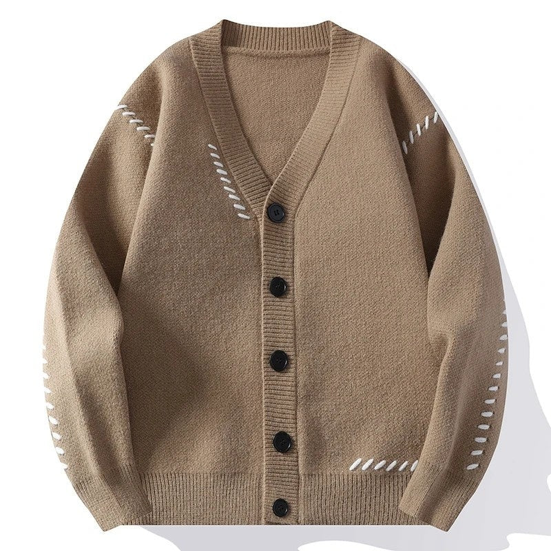 Lunsten Relaxed Stitch Detail Knit Cardigan