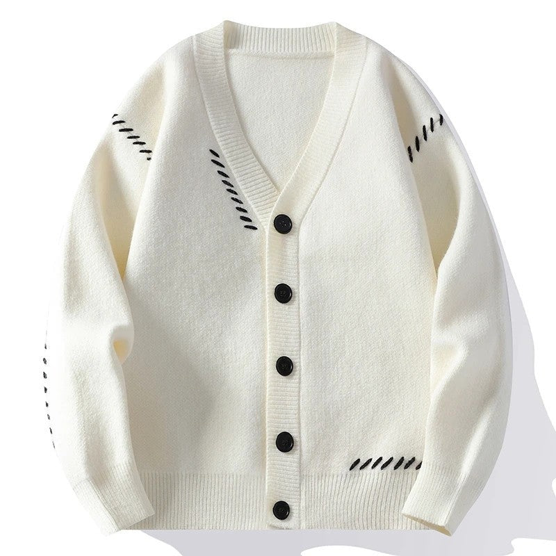 Lunsten Relaxed Stitch Detail Knit Cardigan