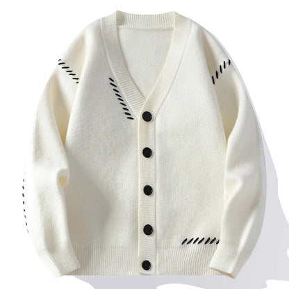 Lunsten Relaxed Stitch Detail Knit Cardigan