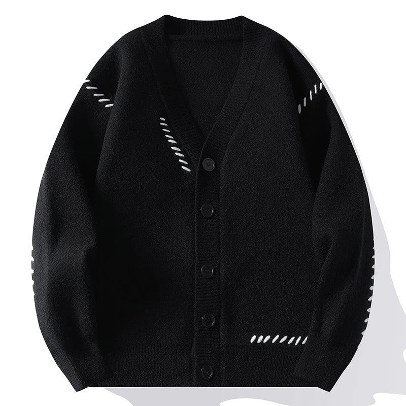 Lunsten Relaxed Stitch Detail Knit Cardigan
