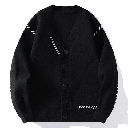 Lunsten Relaxed Stitch Detail Knit Cardigan