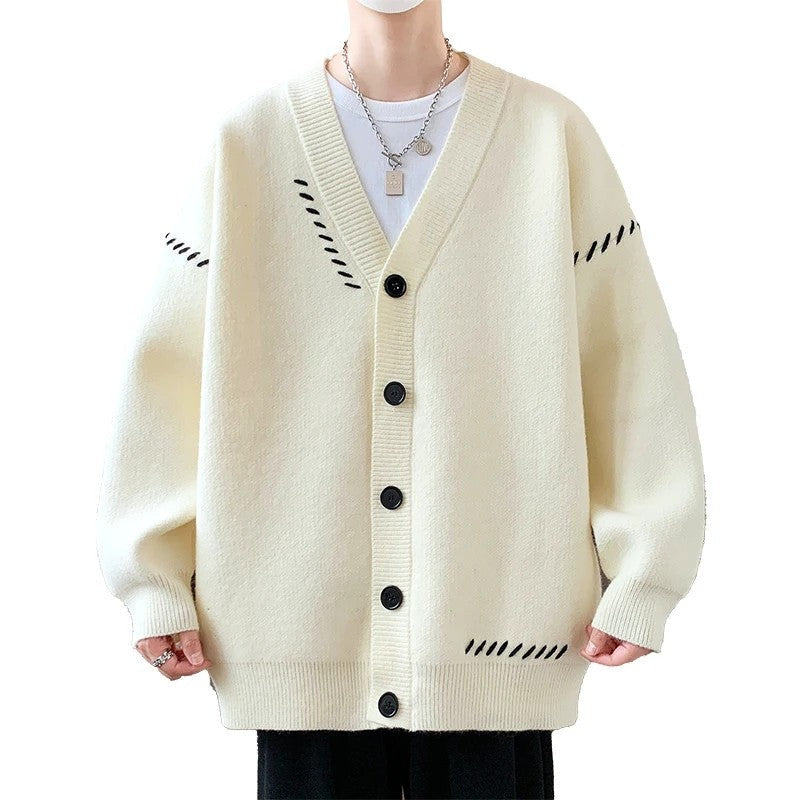 Lunsten Relaxed Stitch Detail Knit Cardigan