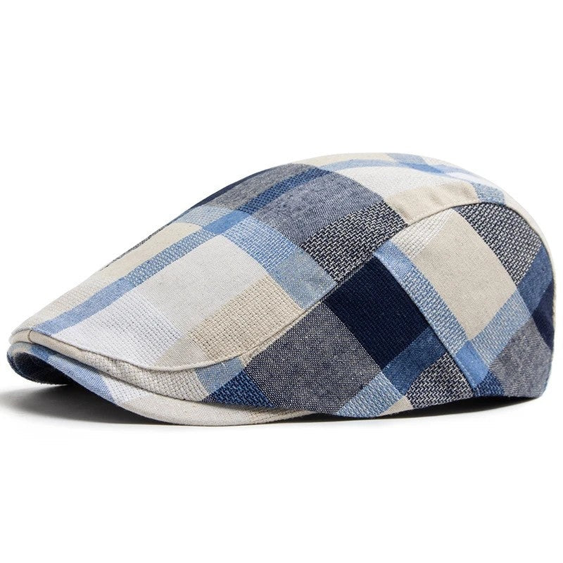 Marcella Plaid Lightweight Newsboy Cap