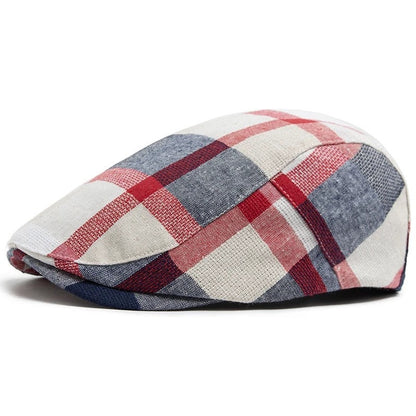 Marcella Plaid Lightweight Newsboy Cap