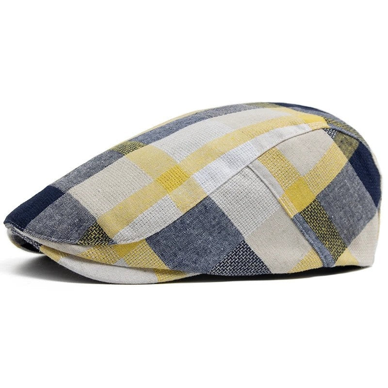 Marcella Plaid Lightweight Newsboy Cap