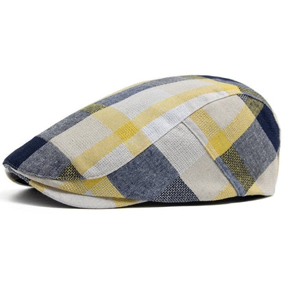 Marcella Plaid Lightweight Newsboy Cap