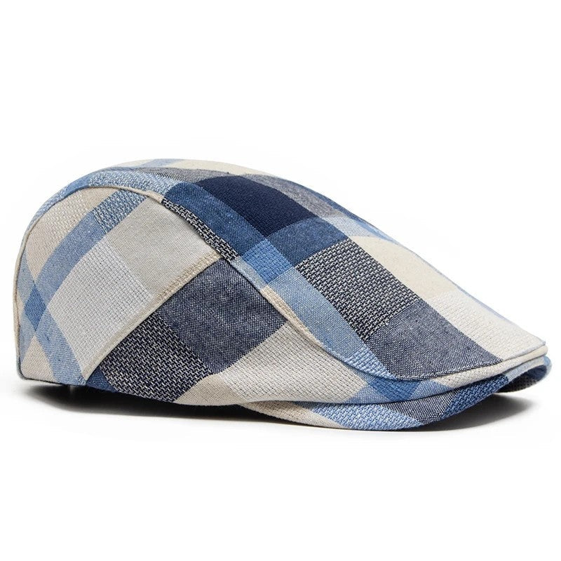 Marcella Plaid Lightweight Newsboy Cap