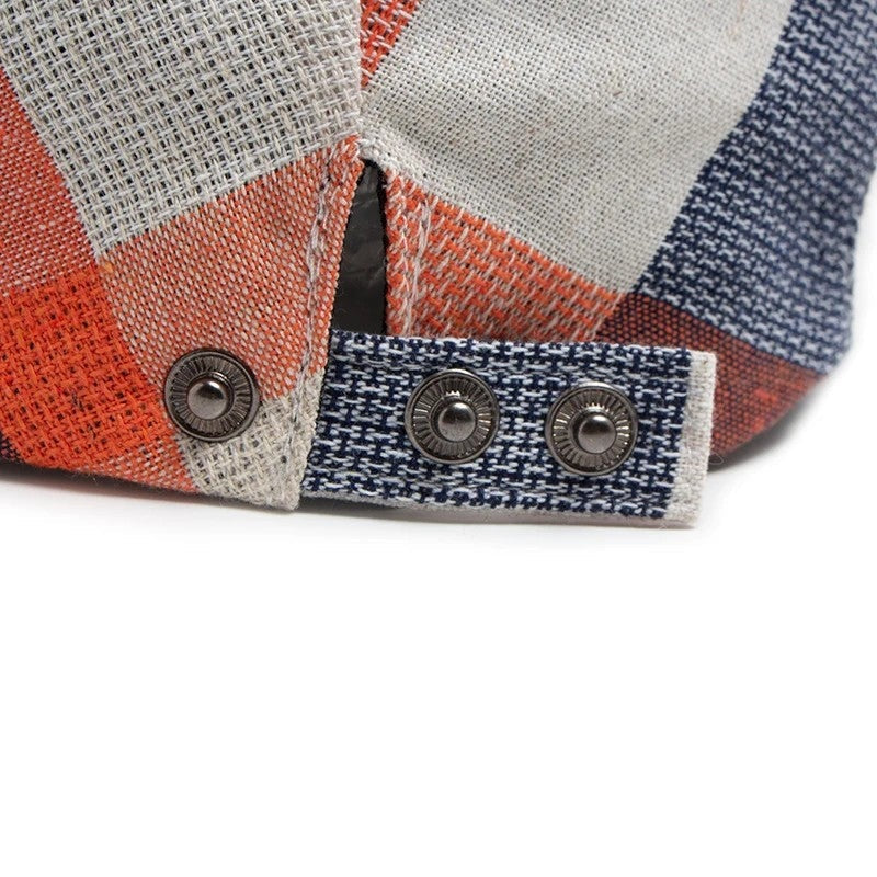 Marcella Plaid Lightweight Newsboy Cap