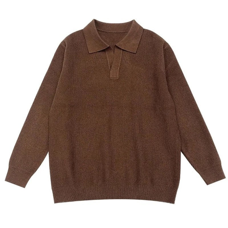 Merano Ribbed Knit Polo Sweater