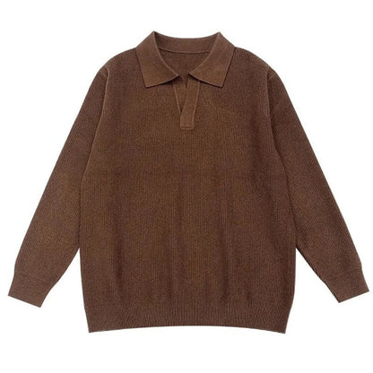 Merano Ribbed Knit Polo Sweater
