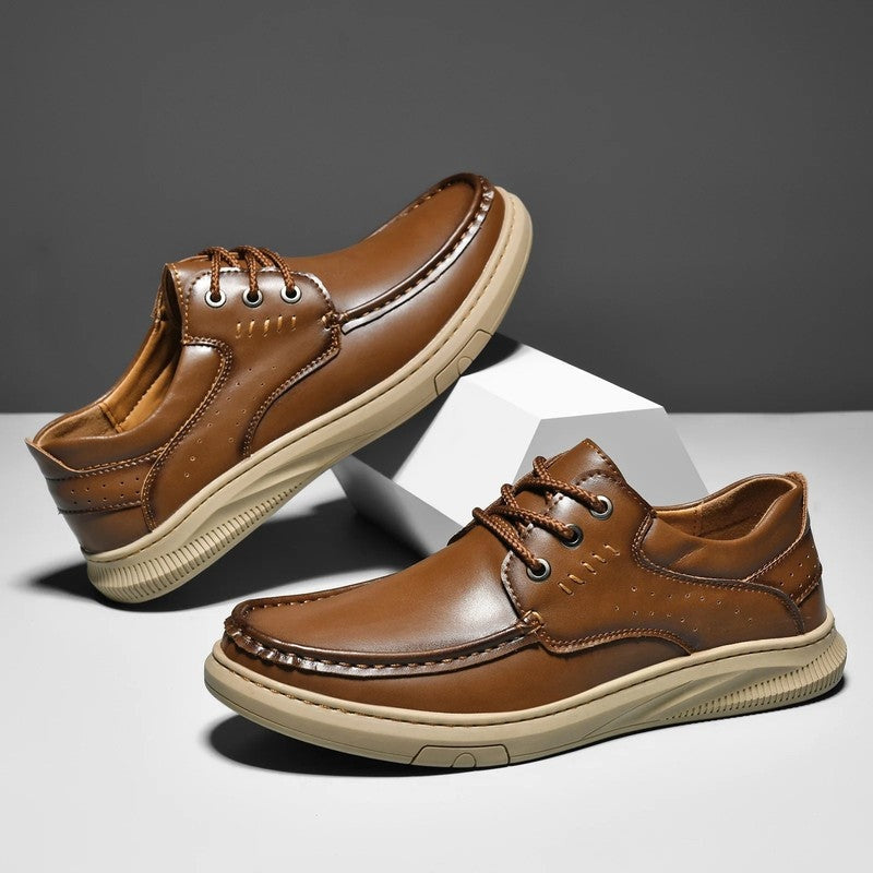 Ravari Moc Toe Casual Lace-Up Shoes