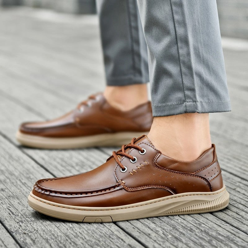 Ravari Moc Toe Casual Lace-Up Shoes