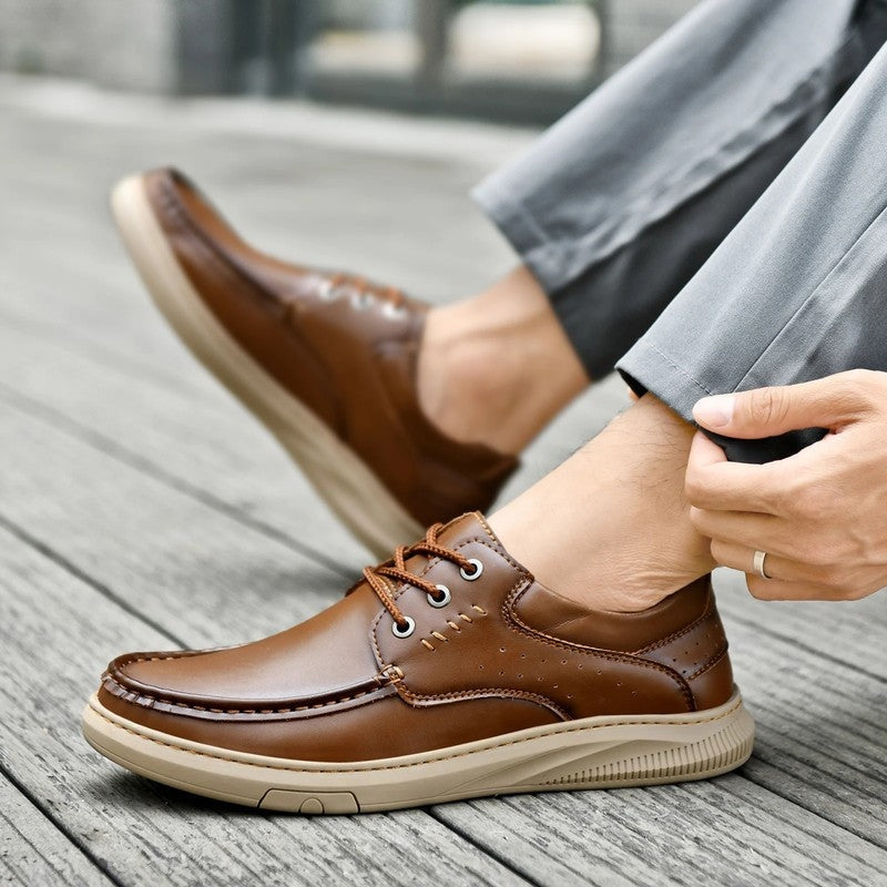 Ravari Moc Toe Casual Lace-Up Shoes